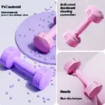Dull Polished Pvc Coating Dumbbell (1.5Kg) - Image 3