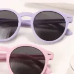 Simple Round Frame Tpe Sunglasses For Kids - Image 3