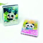 Cute Panda Square Glitter Portable Mirror - Image 3