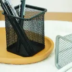 Simple Iron Mesh Square Pen Holder - Image 3