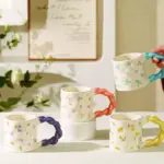 350Ml Flower Series Ceramic Cup Single Cup - Image 3
